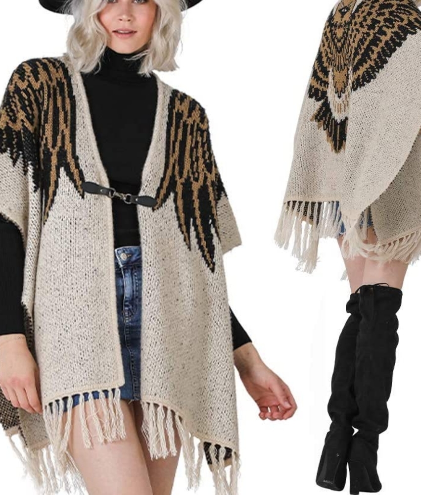 Vertigo Paris Boho Cape Poncho NWT